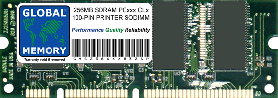 256MB SDRAM PC100 100MHz 100-PIN SODIMM MEMORY RAM FOR PRINTERS